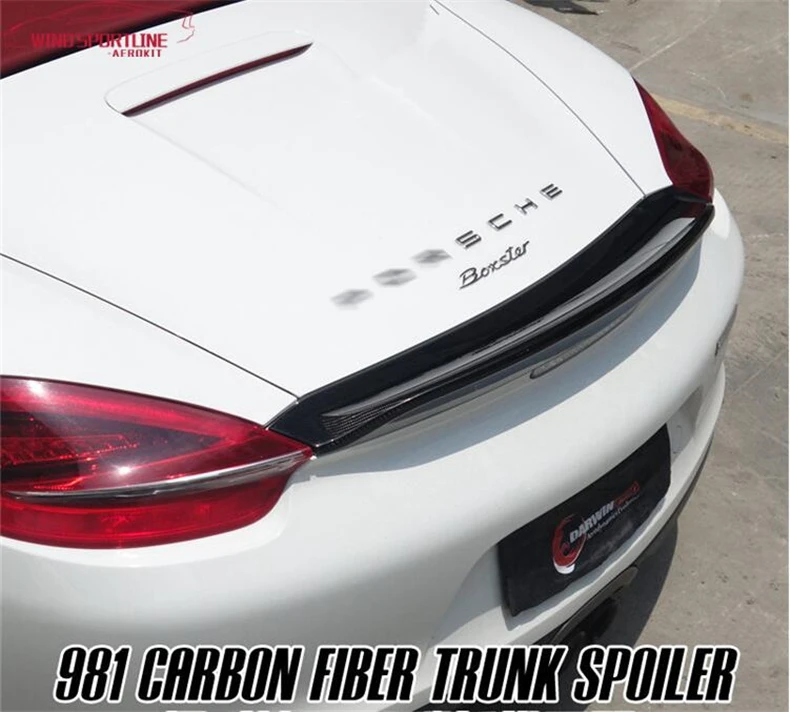 Спойлер для Porsche 981 Cayman Boxster 2013 высокое качество углеродного волокна крыло выступ спойлеры