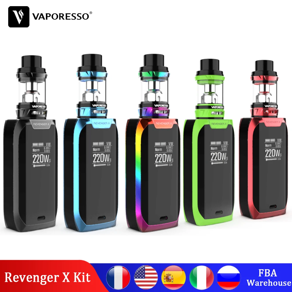 Оригинальный вейп Vaporesso Revenger X Kit 220 Вт мод для электронной сигареты бак NRG 5 мл