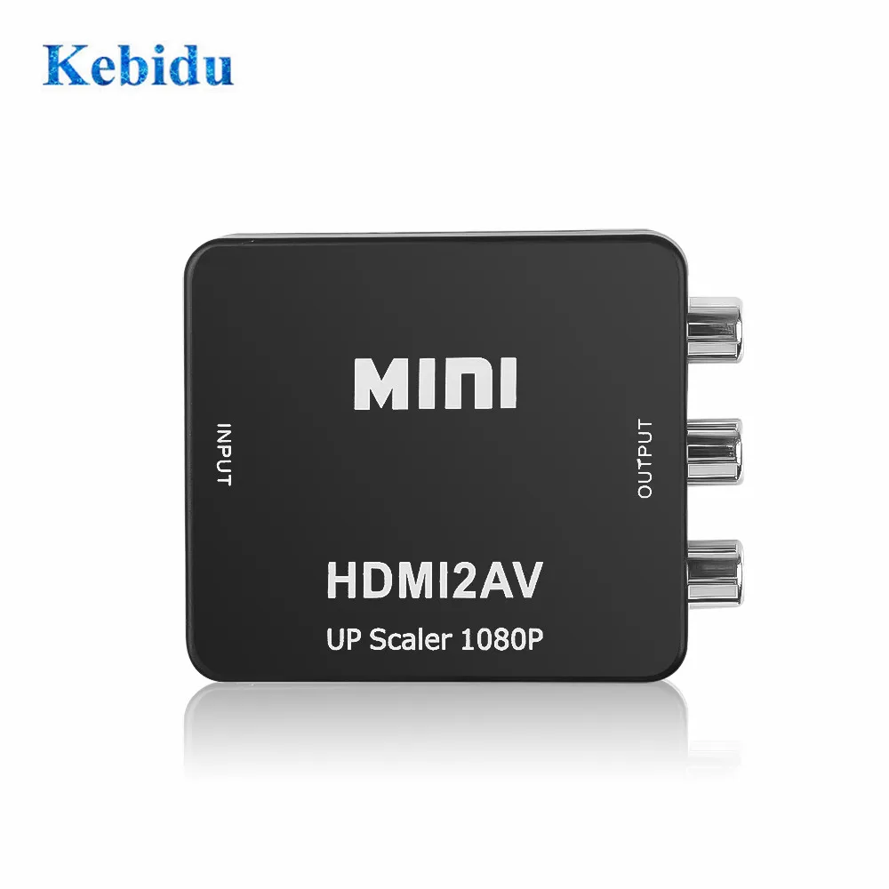 KEBIDU горячая Распродажа RCA AV/CVBS адаптер HD 1080P мини видео конвертер коробка HDMI