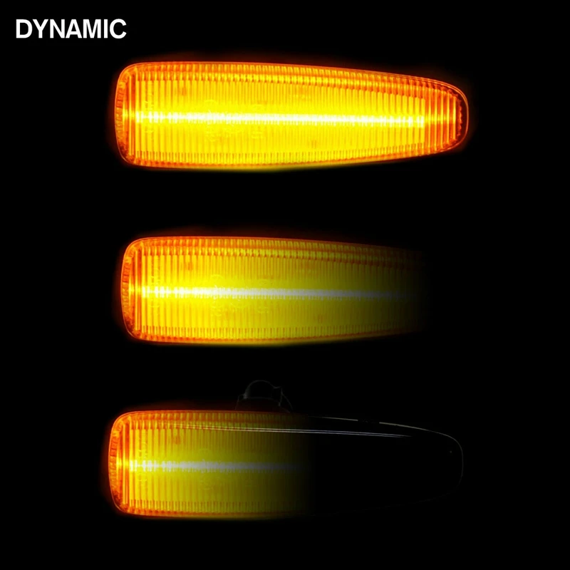 Дымчатые линзы Янтарный Полный светодиодный динамический передний Боковой