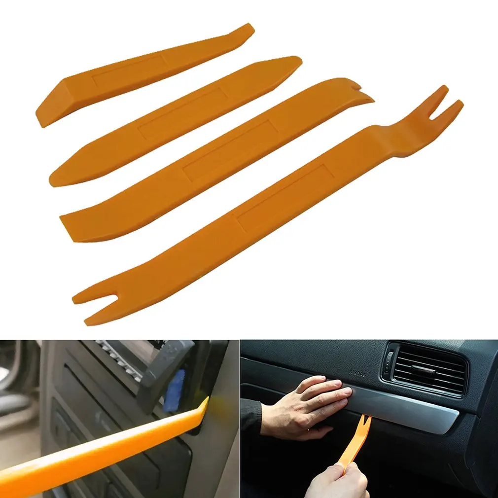 4pcs/Set Interior Tool Kit Pry Door Clip Radio Panel Car Removal Plastic Trim Audio Dashboard Disassembly Repair car | Автомобили и