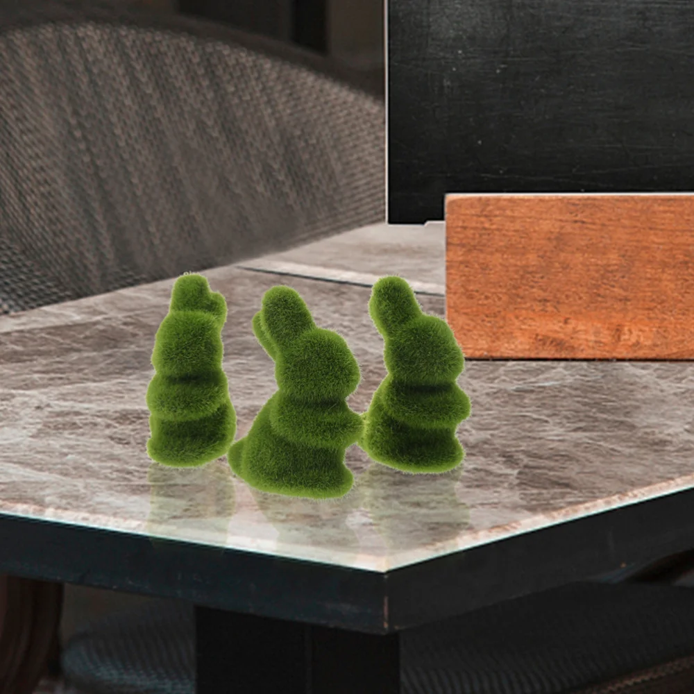 

6 Pcs Easter Simulation Animal Rabbit Doll Model Home Party Decoration