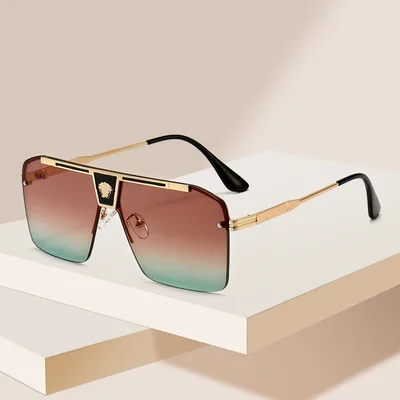 

New Fashion Sunglasses For Lovers Conjoined Frame Sunglasses Personality Anchor Street Shooting Driving Tide Europe And America