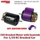 Двигатель с щеточным напылением SURPASS HOBBY 540, 13T, 17T, 23T, 21T, 27T, 35T, 45T, 55T, 80T, водостойкий, радиатор для радиоуправляемого гусеничного грузовика 110