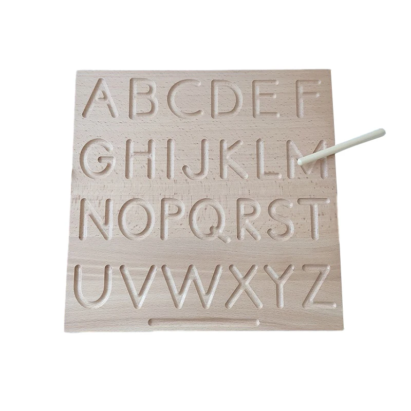 

Деревянная доска для письма с буквами Монтессори aABC, доска для письма с буквами капитала, развивающая тренировочная копия, обучающая игрушк...