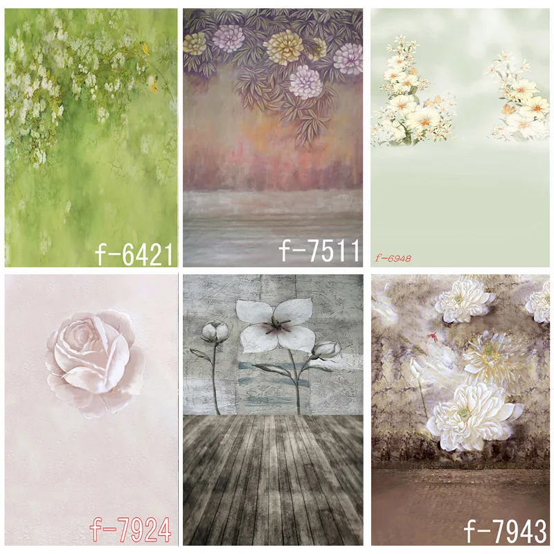 

Vintage Oil Painting Flower Photography Backdrops Children Portrait Background For Photo Studio Props 21514 AF-29
