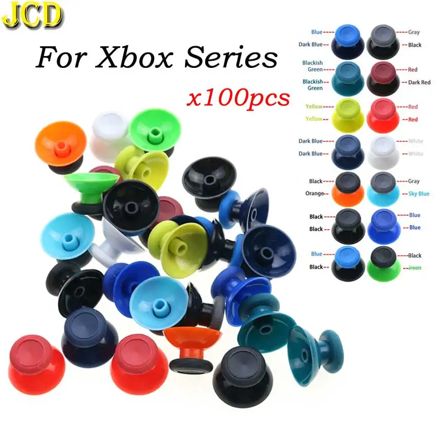 

JCD 100PCS 3D Analog Joystick Stick Cover For XBox Series S / X Controller Analogue Thumbsticks Caps Mushroom