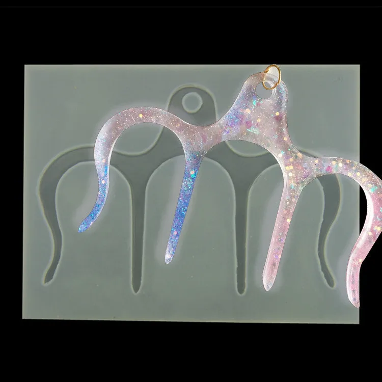

Styrofoam Music Clip Dipping UV Resin Mould Jewelry Decoration Silicone Mould