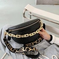 cgcbag thick chain women chest bag 2022 high quality leather waist bag female retro luxury designe crossbody bag women belt bag