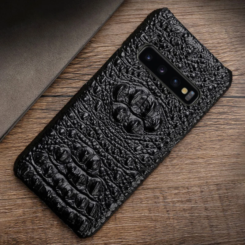 Чехол для телефона для samsung S6 S7 край S8 S9 S10 Plus Note 8, 9, 10 и узором «крокодиловая кожа» чехол для A20 A30 A50 A70 A5 A7 A8 чехол