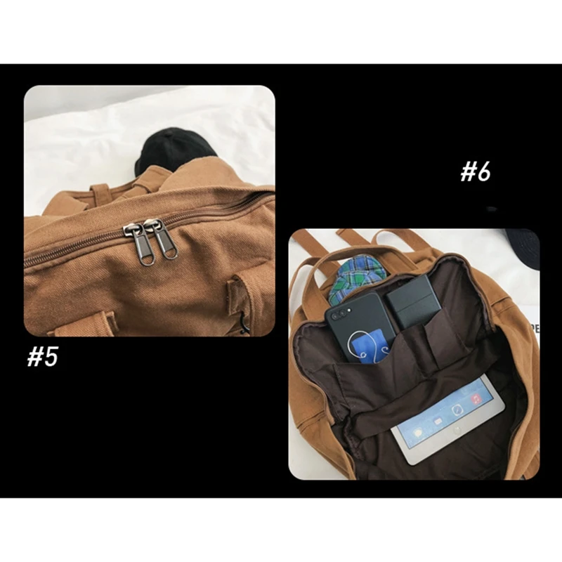 

Women's Backpack Fashion Canvas Middle School Student School Bag, Large Capacity Travel Backpack