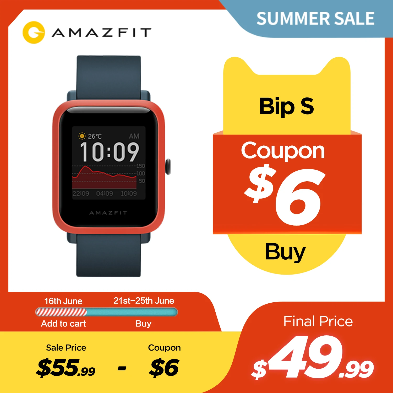  In stock Amazfit Bip S Global Version Smartwatch 5ATM GPS GLONASS Bluetooth Smart Watch for android iOS Phone 