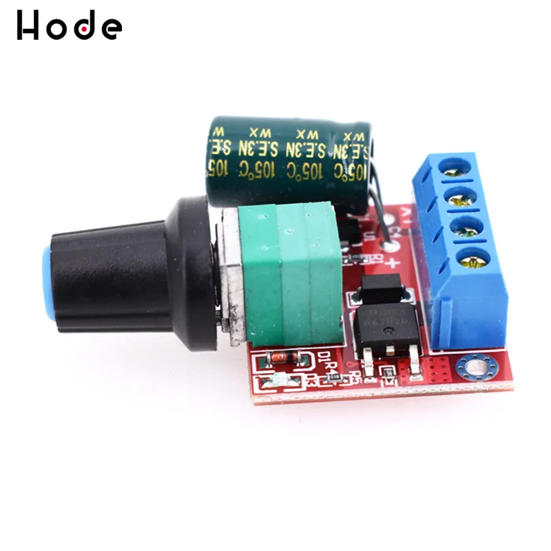 Мини 5A 90W PWM 12V контроллер скорости двигателя постоянного тока модуля DC 4 5 V 35V