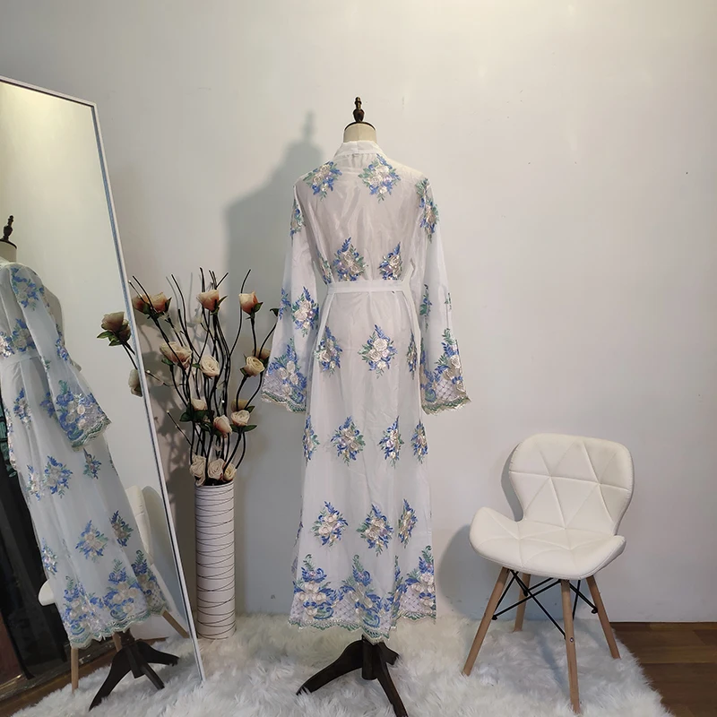 Женское платье хиджаб с цветочным принтом женское кимоно Djelaba Niqab Abaya длинный