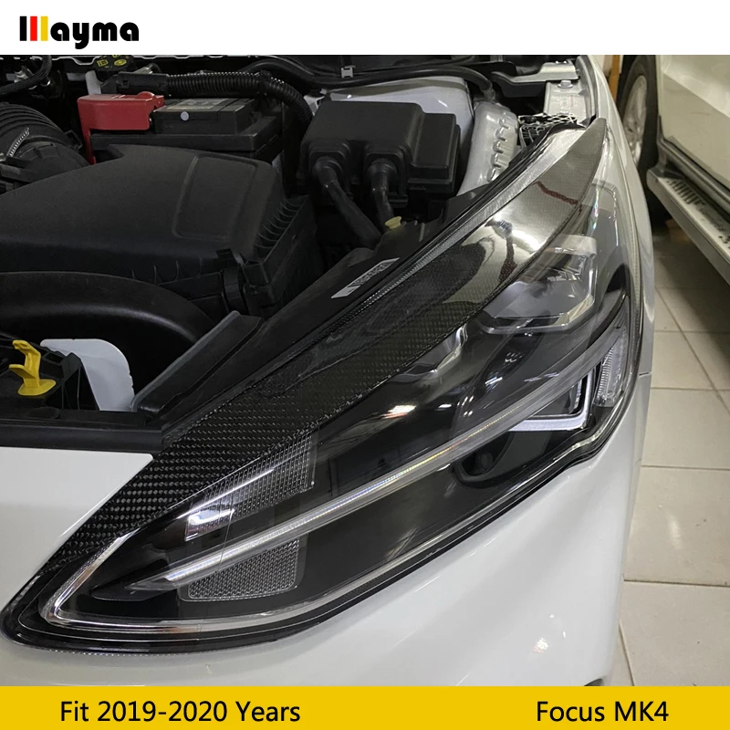 Передние фары из углеродного волокна для Ford Focus MK4 2019-2020 декоративные наклейки на