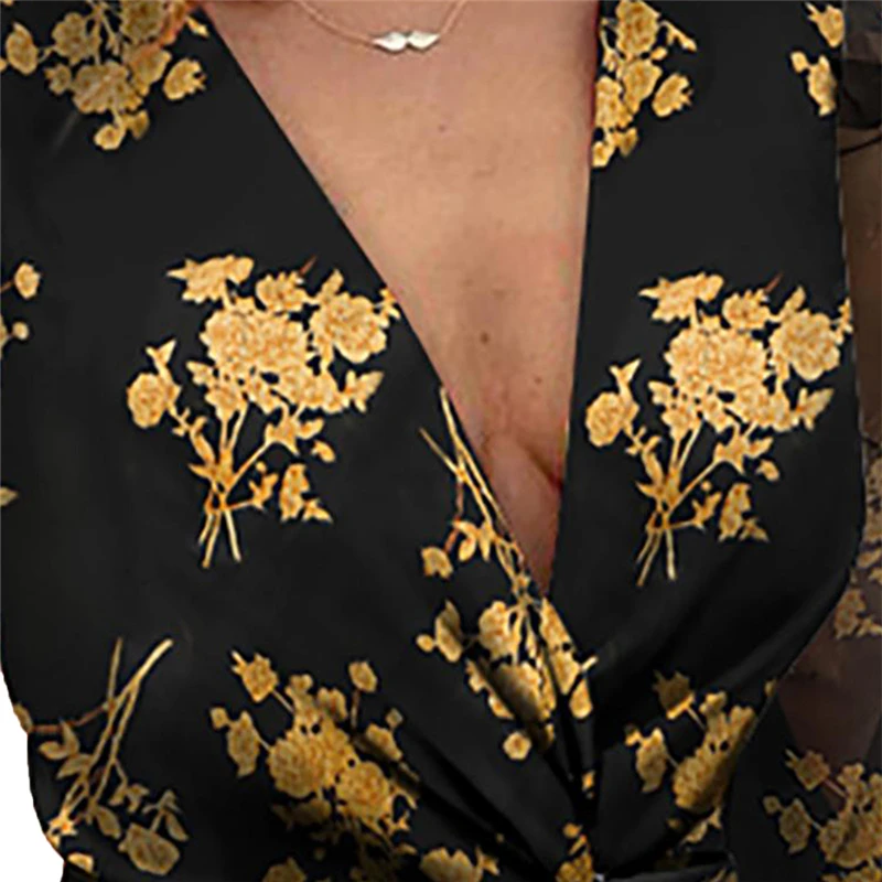 

Deep V Neck Sexy Mini Dress Ladies Summer High Waist Dress Evening Party Female Grace Party Dress