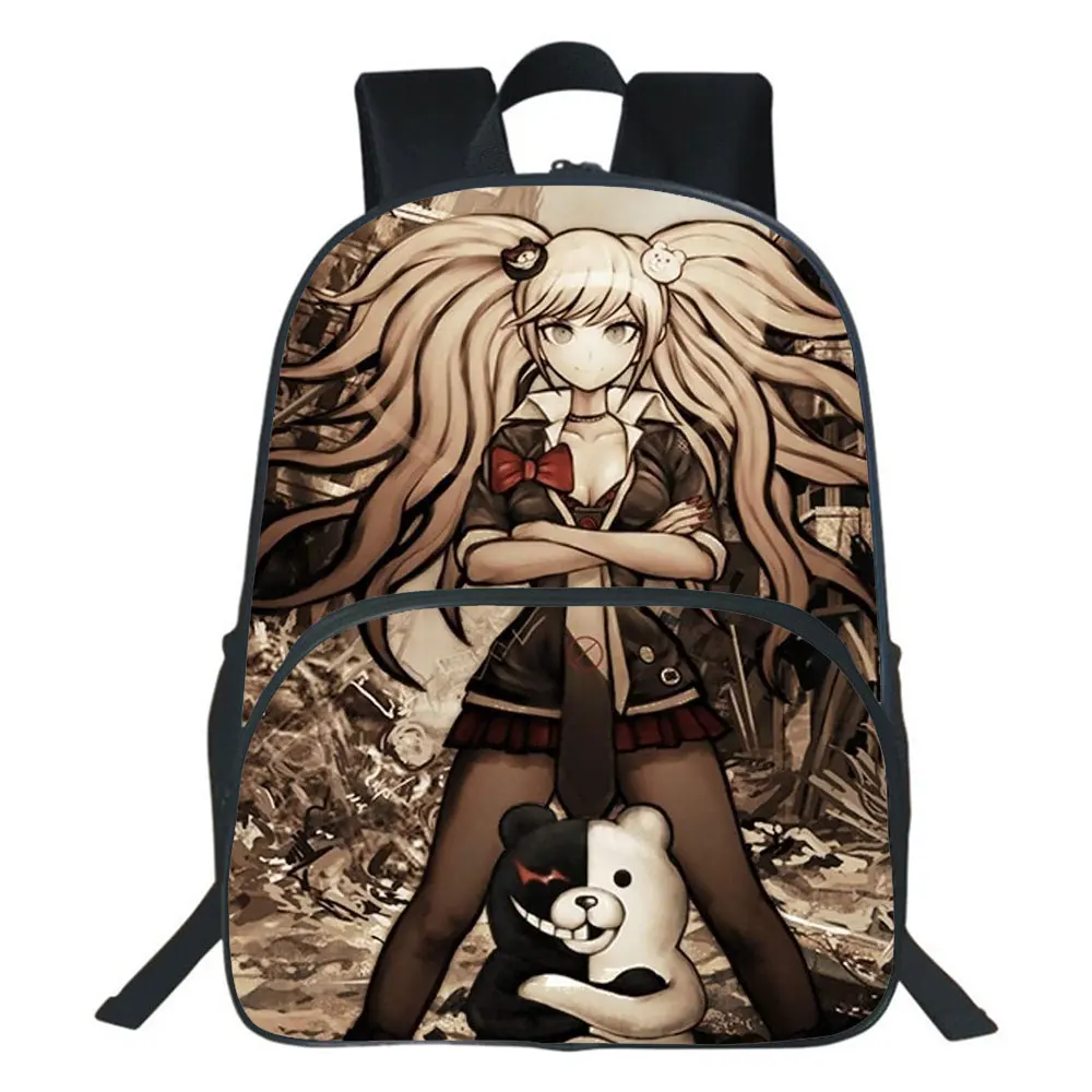 Japan Anime Danganronpa Backpacks Bear Pattern Bags Unisex Teen Bookbag Boys Girls Bag Cosplay Students School Bags