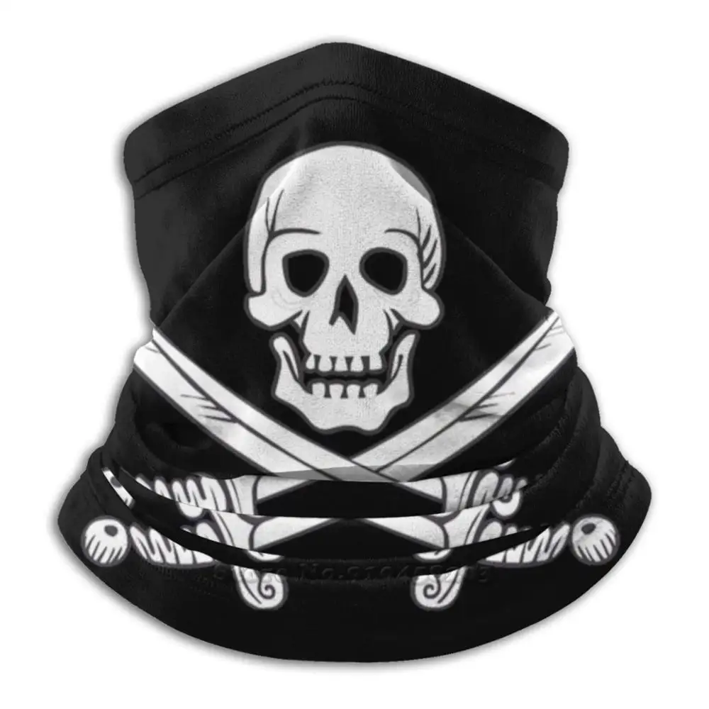 Шарф с черепами и скрещенными мечами головные уборы теплые гетры велосипедная