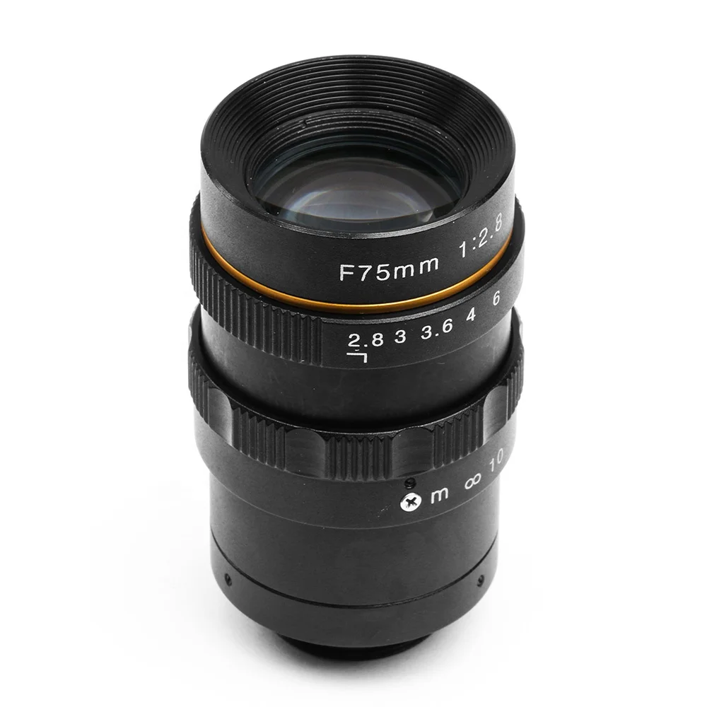 

Camera CCTV Lens C Mount 75 mm F 2.8 Lens For Sony NEX, For Nikon AI Camera