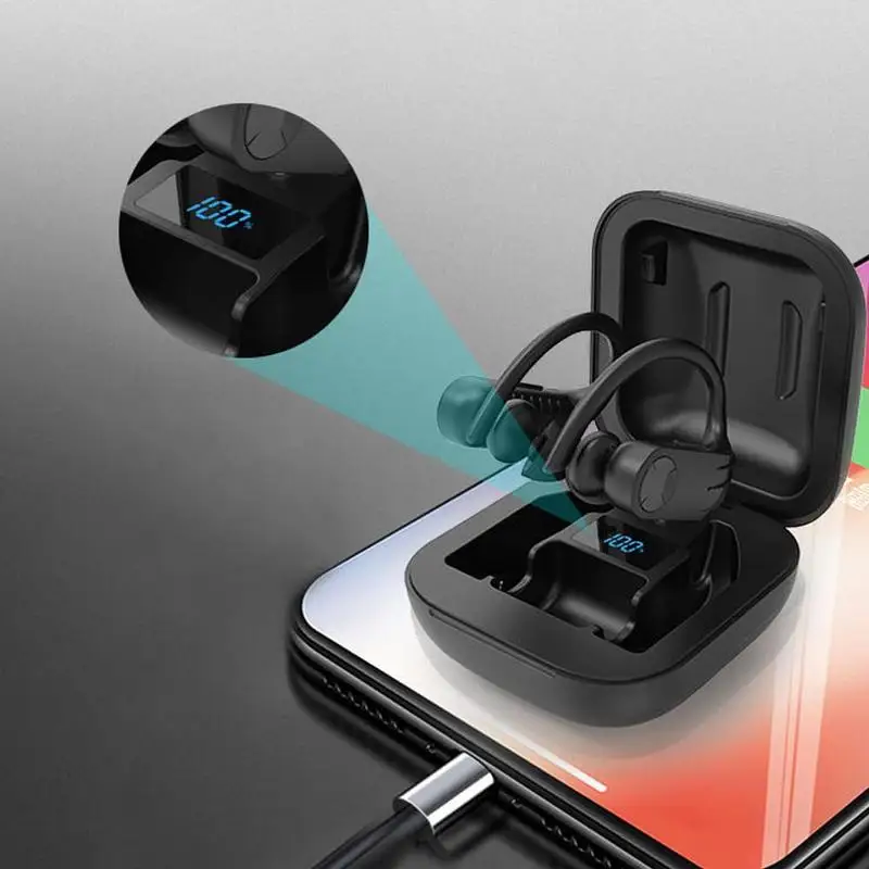 B1 Bluetooth 5 0 TWS Беспроводные наушники с крючком Спортивные Hi Fi стерео со