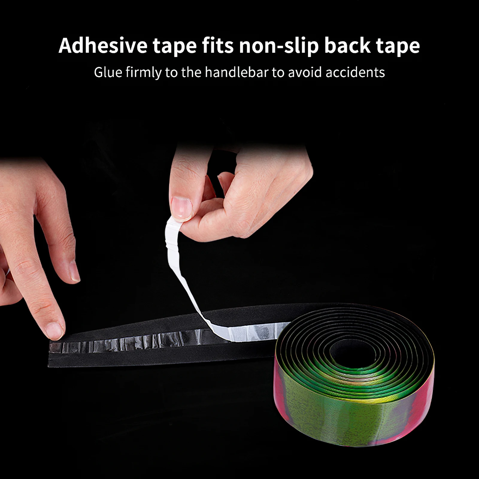 5D градиент Цвет ремень руля анти скольжения для шоссейного велосипеда из