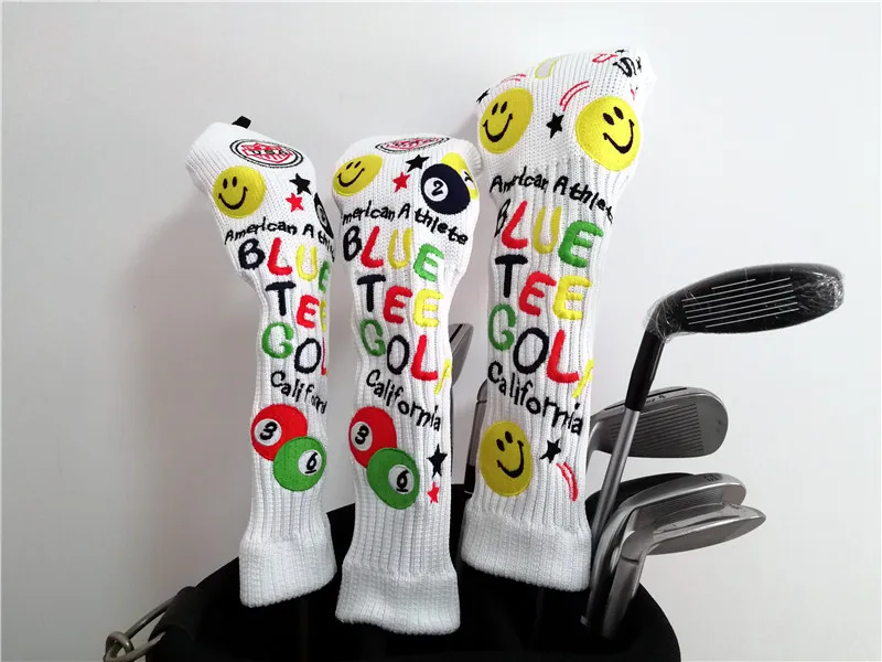 Новинка голубая футболка головной убор для игры в гольф вязаные головные уборы #1