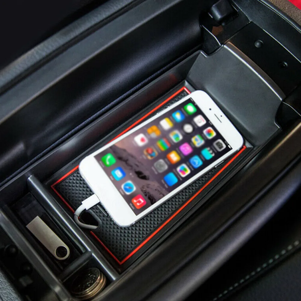 

Матовый черный подлокотник ящик для хранения A-класс B-класс ABS пластик CLA GLA