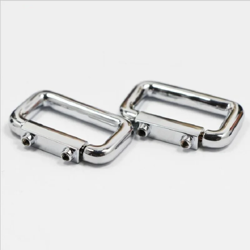 50pcs/lot new high-end luggage hardware accessories zinc alloy screw fixed square belt shoulder strap link buckle ring