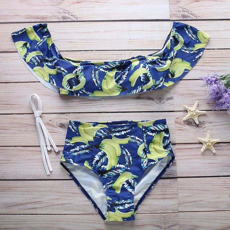 

Printed Ruffled Sexy Bikini Swimsuit