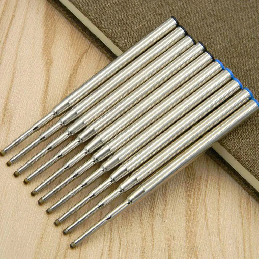 5 шт. Металлические Синие или черные чернила заправка шариковая ручка заправки|pen