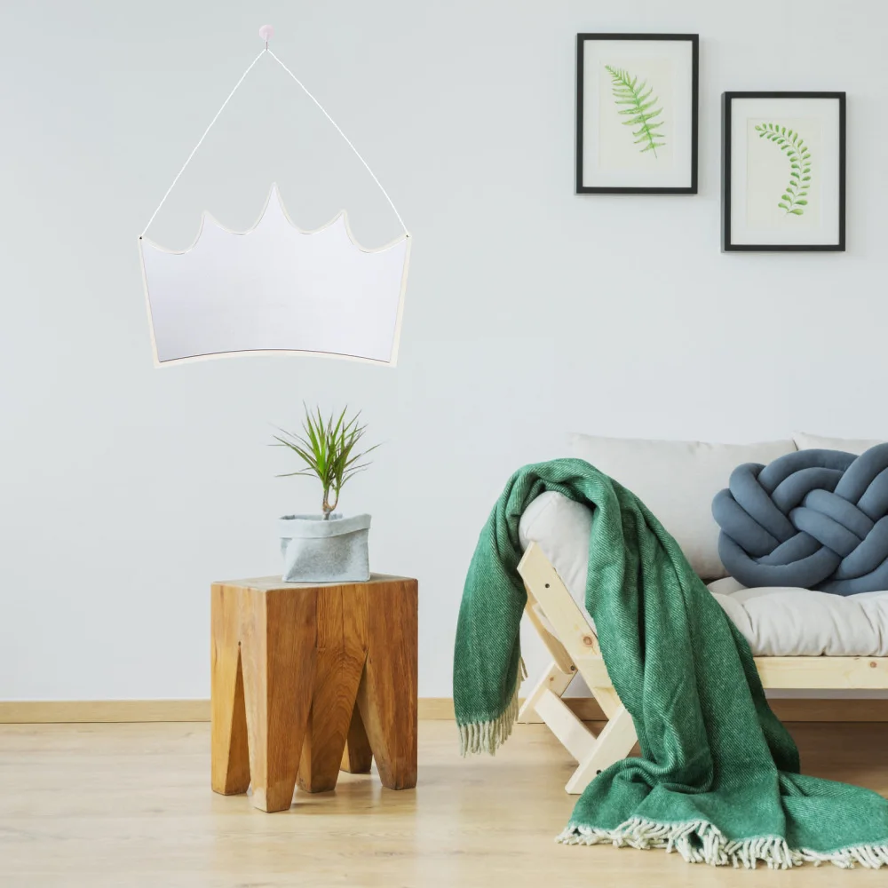 

1pc Acrylic Decorative Mirror Wall Mirror Decoration Home Decoration (Wood)