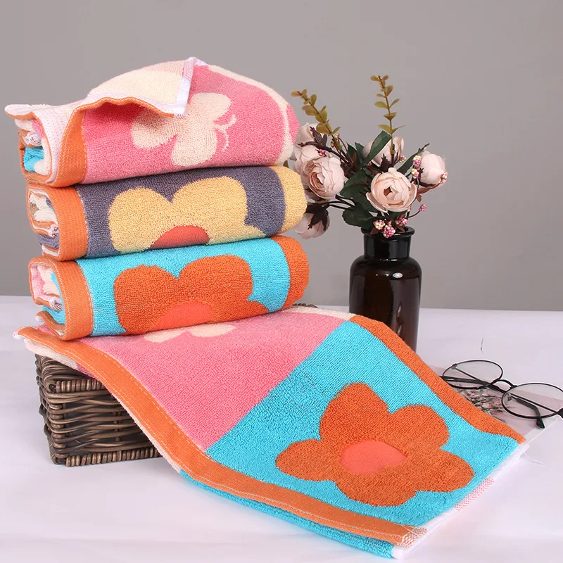

[2Pcs] Face Wash Towel Men And Women Diary Soft Solid Color Stretch Absorbent Cotton Honeycomb Satin High-end Fabric Wedding