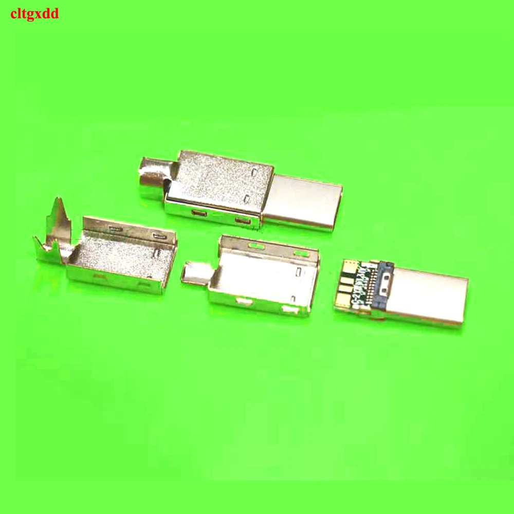 

1Pcs TYPE-C 2.0 USB 3.1 Plug Male Connector With Shell PCB 4Pin Welding Data OTG Line Interface DIY Data Cable Accessories