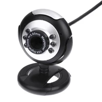 computer cameras usb 2 0 50 0m 480p 6 led hd webcam 360 degrees rotary function built in microphone for pclaptop high quality