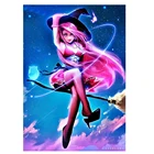 Фото на заказ 5d круглая алмазная живопись мультяшная шляпа Женская квадратная 5d алмазная вышивка крестиком Мозаика декоративная