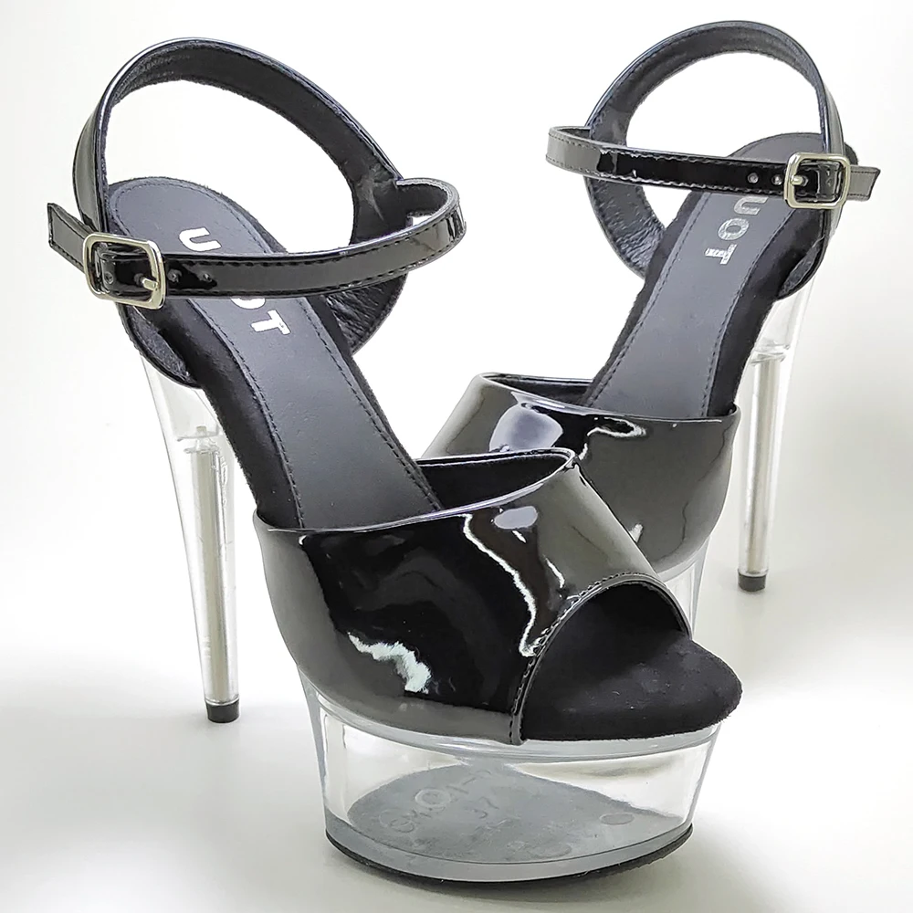 Leecab 6Inch/15cm High Heel Crystal Platform Party Sexy Clubbing Exotic Pole Dancing Dancer High Heels Sandals