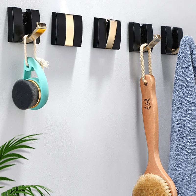 

Wall Hook Kitchen Bathroom Key Bag Coat Hanger Storage Hanging Holder Rack Solid Aluminum Duty Conceal Folding Coat Hat Hook Up