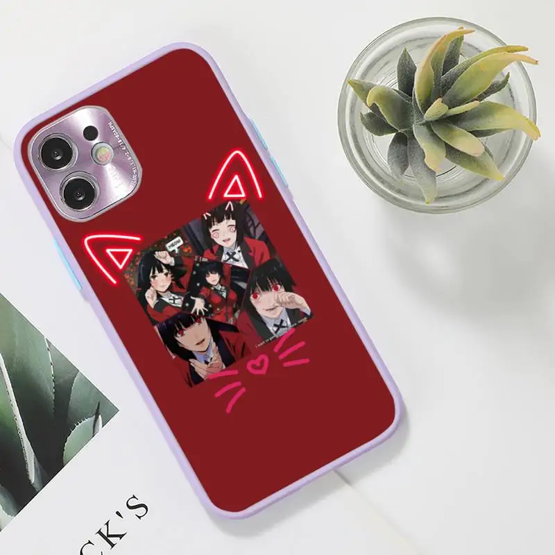 

Japanese nime Kakegurui Jabami Yumeko Phone Case Color Matte Transparent for iPhone 7 8 11 12 s mini pro X XS XR MAX Plus funda
