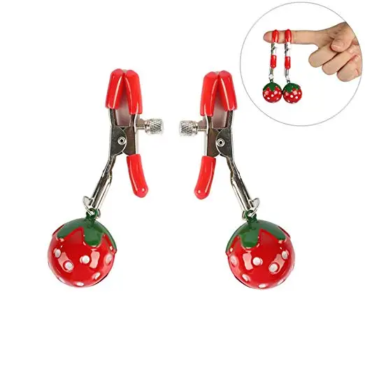 Handmade 1 Pair Adjustable Strawberry Nipple Clamps Clit Clamp Adult Games Sex Toys for Couples Fetish Breast Labia Clips-30 | Красота и