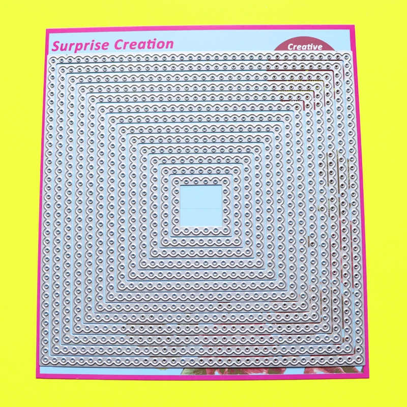 Большие Вырубные штампы с зубчатыми точками квадратные Стразы сделай сам