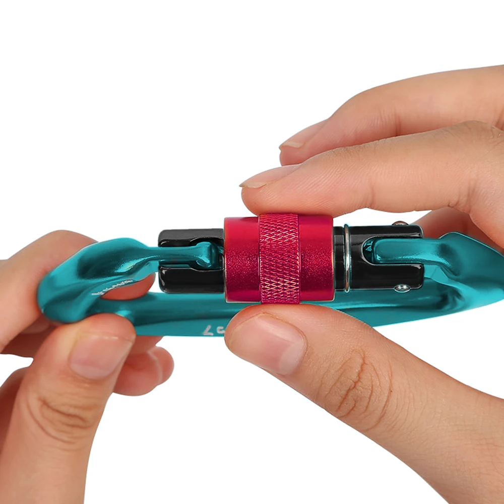 

25KN Professional Climbing Carabiner Screw Locking Gate Carabiner Heavy Duty Buckle D-ring Carabiner Climbing Camping Equipment