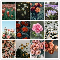5d diy diamond painting red rose flower tulip embroidery full square cross stitch mosaic picture home decoration bedroom crafts