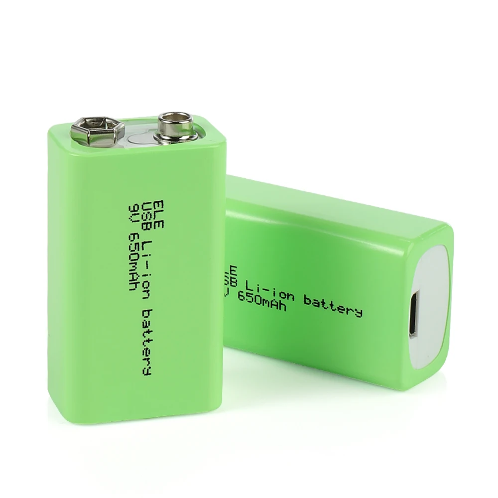 650 мАч micro USB 9 Вольт литий ионная аккумуляторная батарея 6F22 V литиевая для