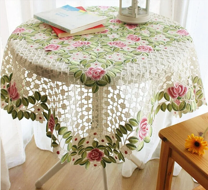 

Luxury Table Cloth Crochet Round Tablecloth Rectangular Runner Table Cover Wedding Dining Placemat Christmas Track On The Table