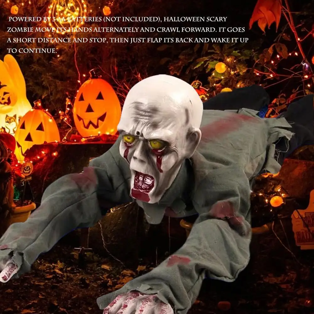 

Halloween Crawling Zombie Scary Haunted House Props Electric Crawling Zombie Perfect Halloween Funny Toys Dropshipping In Stock
