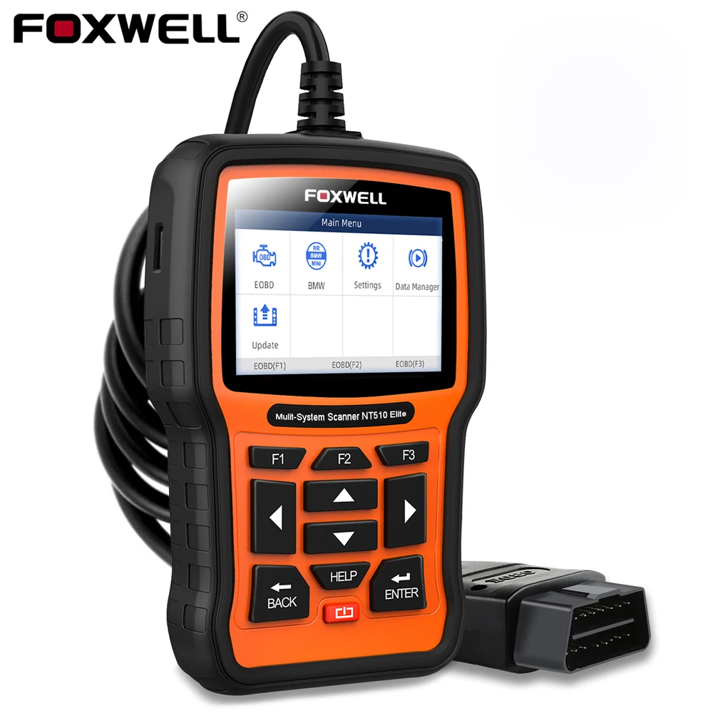 Сканер FOXWELL NT510 Elite OBD2 автомобильный диагностический прибор для сброса масла SRS ABS