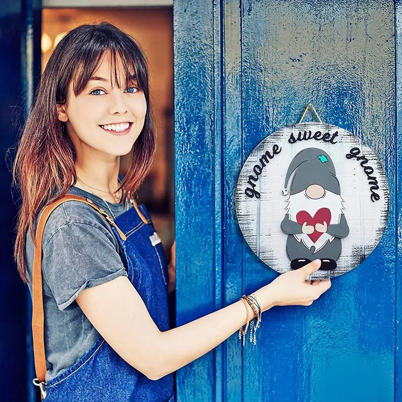 

Interchangeable Welcome Sign-Country Farmhouse Front Door Pendant, Suitable for Graduation Party Family Porch Decoration