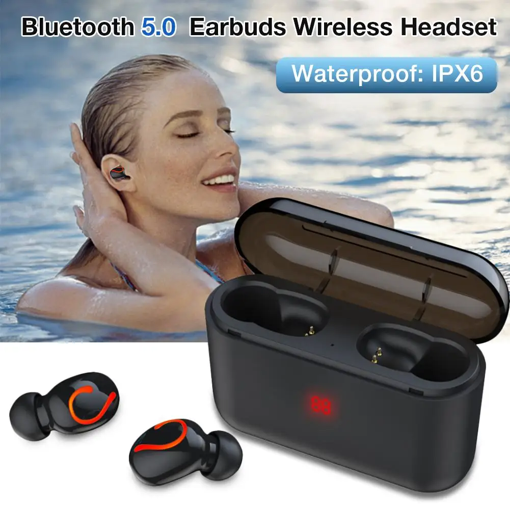 Q32 TWS Touch Bluetooth Earphones 8D HiFi Stereo Wireless Headphones IPX6 Waterproof Mini Earbuds Sports Headset | Электроника