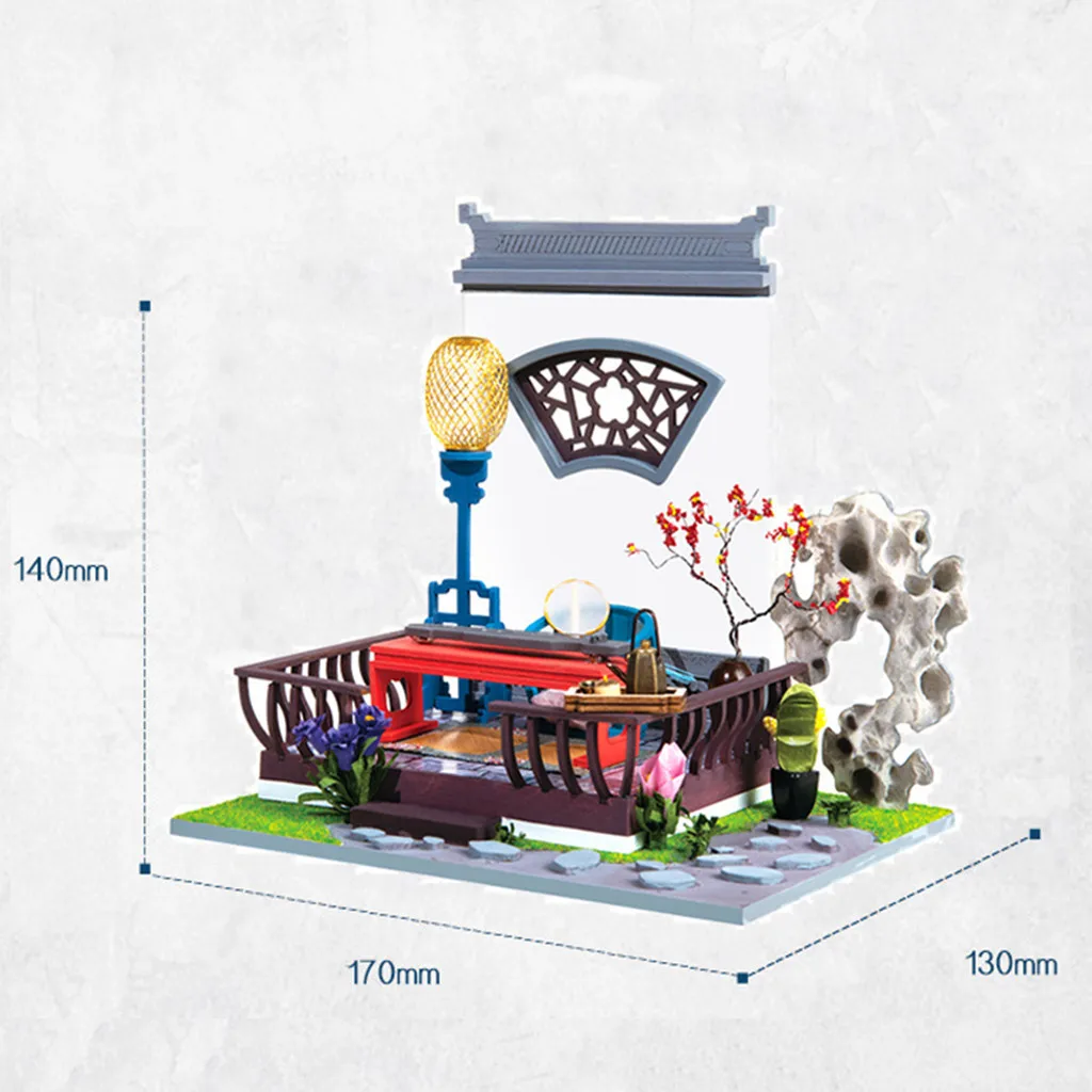Миниатюрная кукольная мебель DIY старинный город Цветочная комната украшение