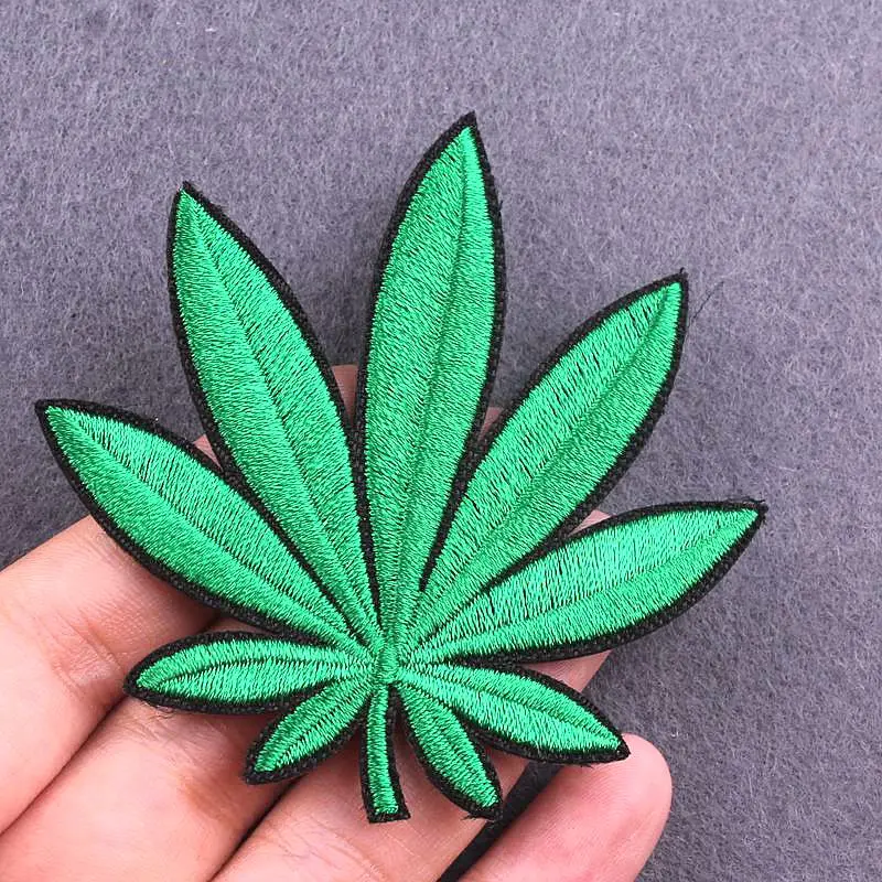 Зеленое растение (Размер: 7x7 см) нашивка для одежды железные на вышитые нашивки